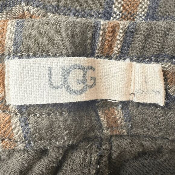 UGG Men's Checkered Elastic Waist 100% Cotton Pajama Pants Multicolor Large - Picture 4 of 8